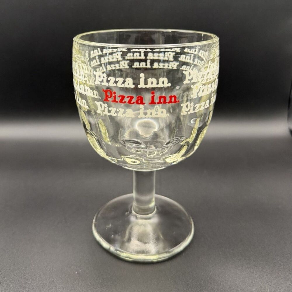 Vintage Pizza Inn Glass Retro Restaurant Collectible Barware